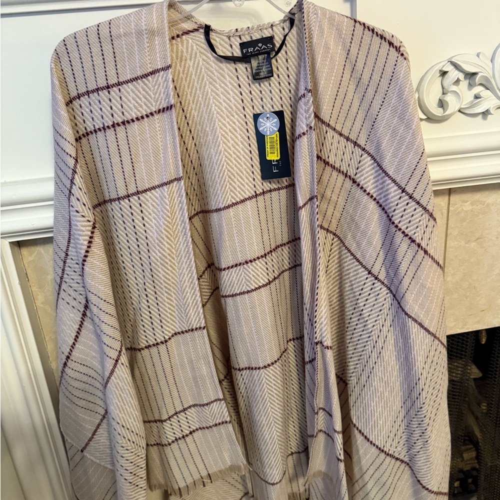 Fraas Women's Elegant Cream and Purple Cardigan